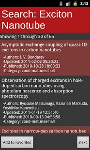 Screenshot of arXiv mobile