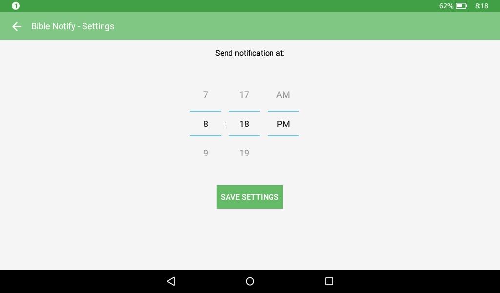 Screenshot of Bible Notify