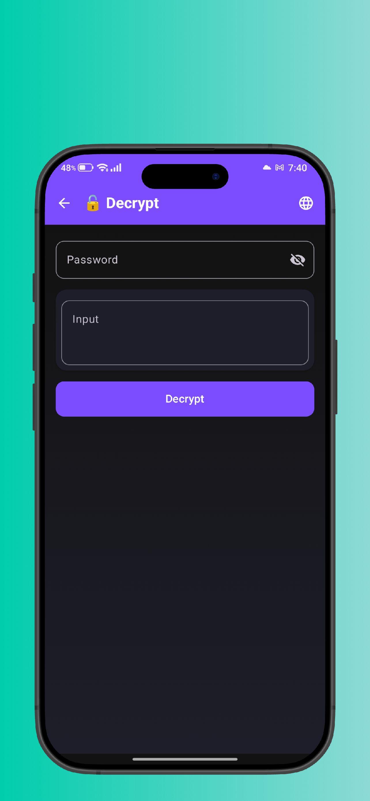 Screenshot of CryptoSafe