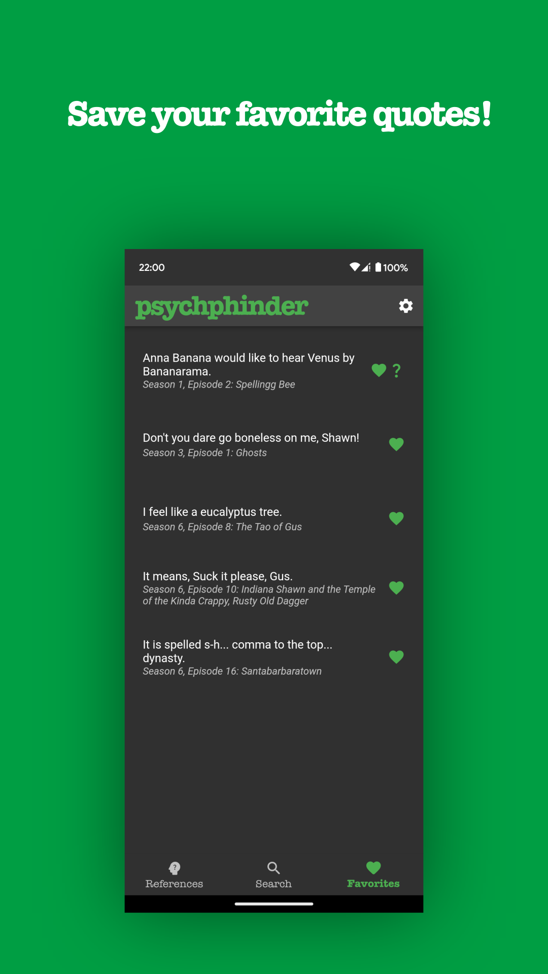 Screenshot of psychphinder