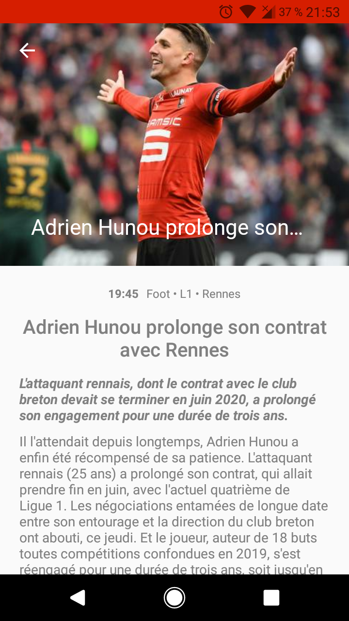 Screenshot of Equipe RSS
