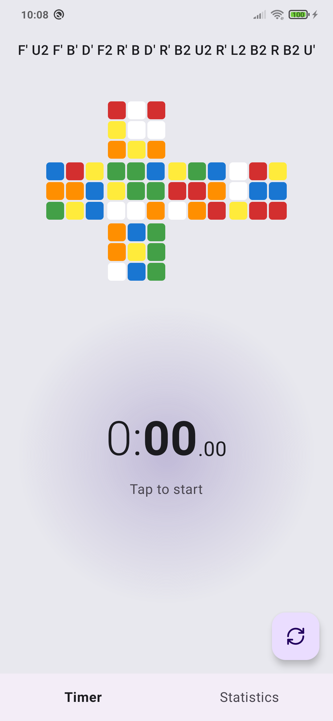 Screenshot of CubeTimer