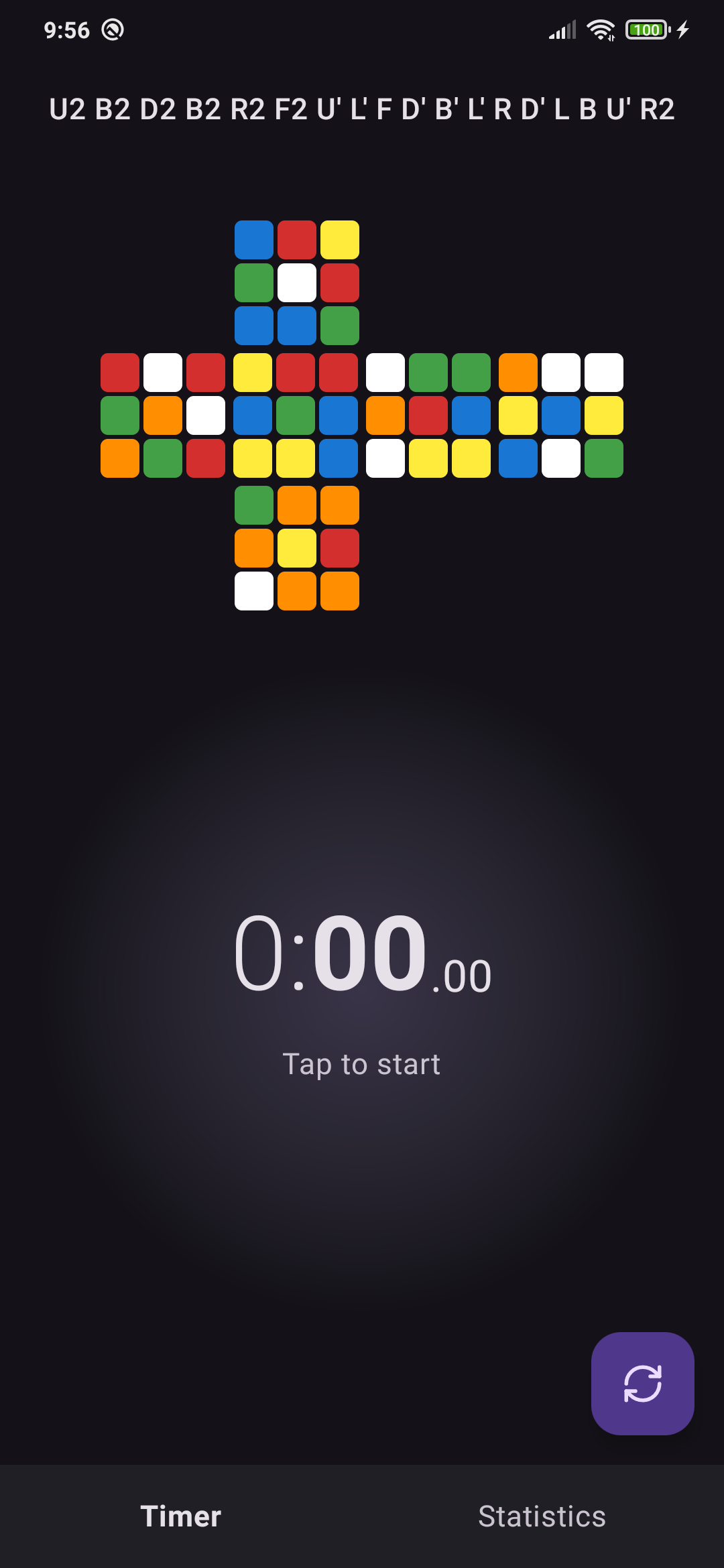 Screenshot of CubeTimer