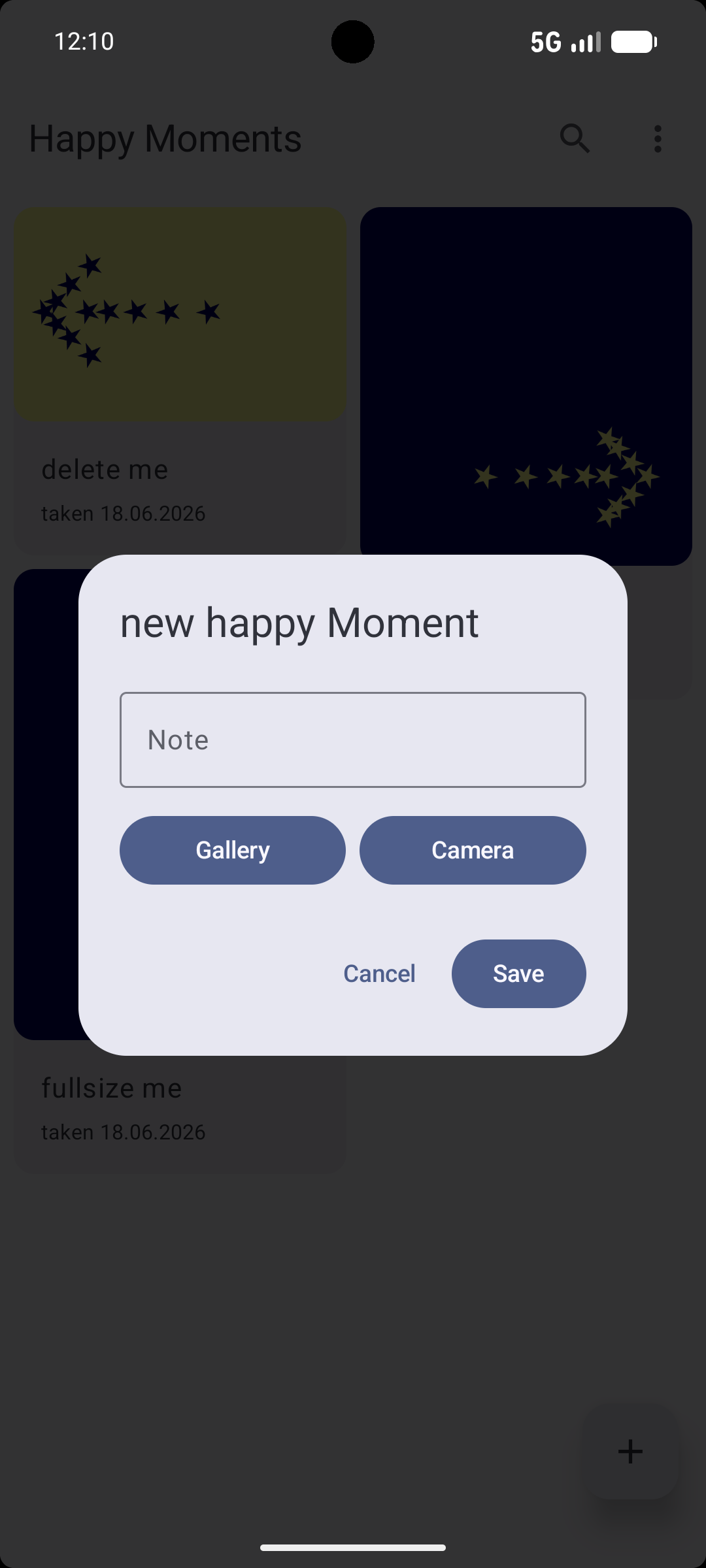 Screenshot of Happy Moments