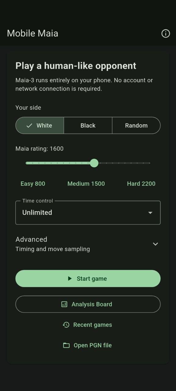 Screenshot of Mobile Maia