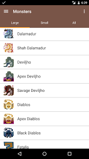 Screenshot of MH4U Database