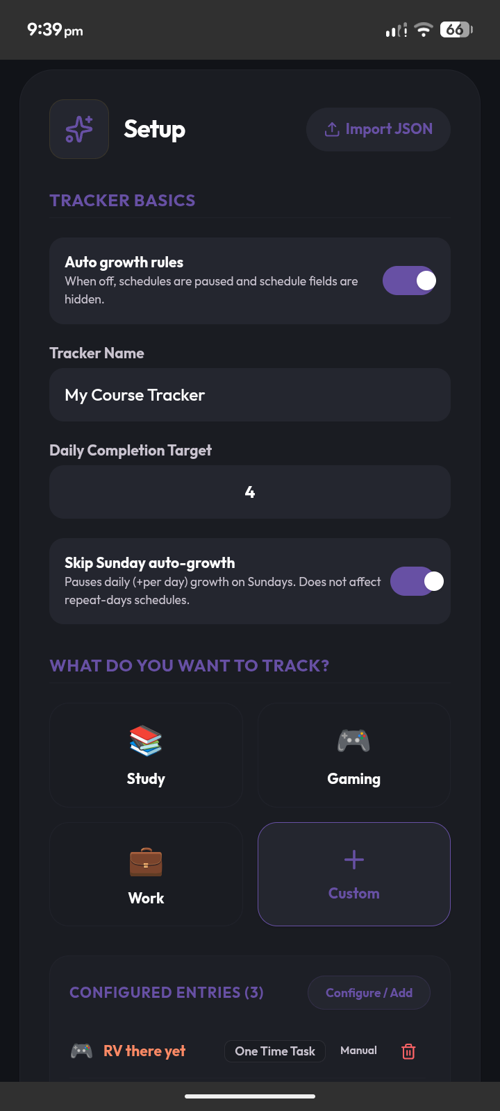 Screenshot of Backlog Tracker
