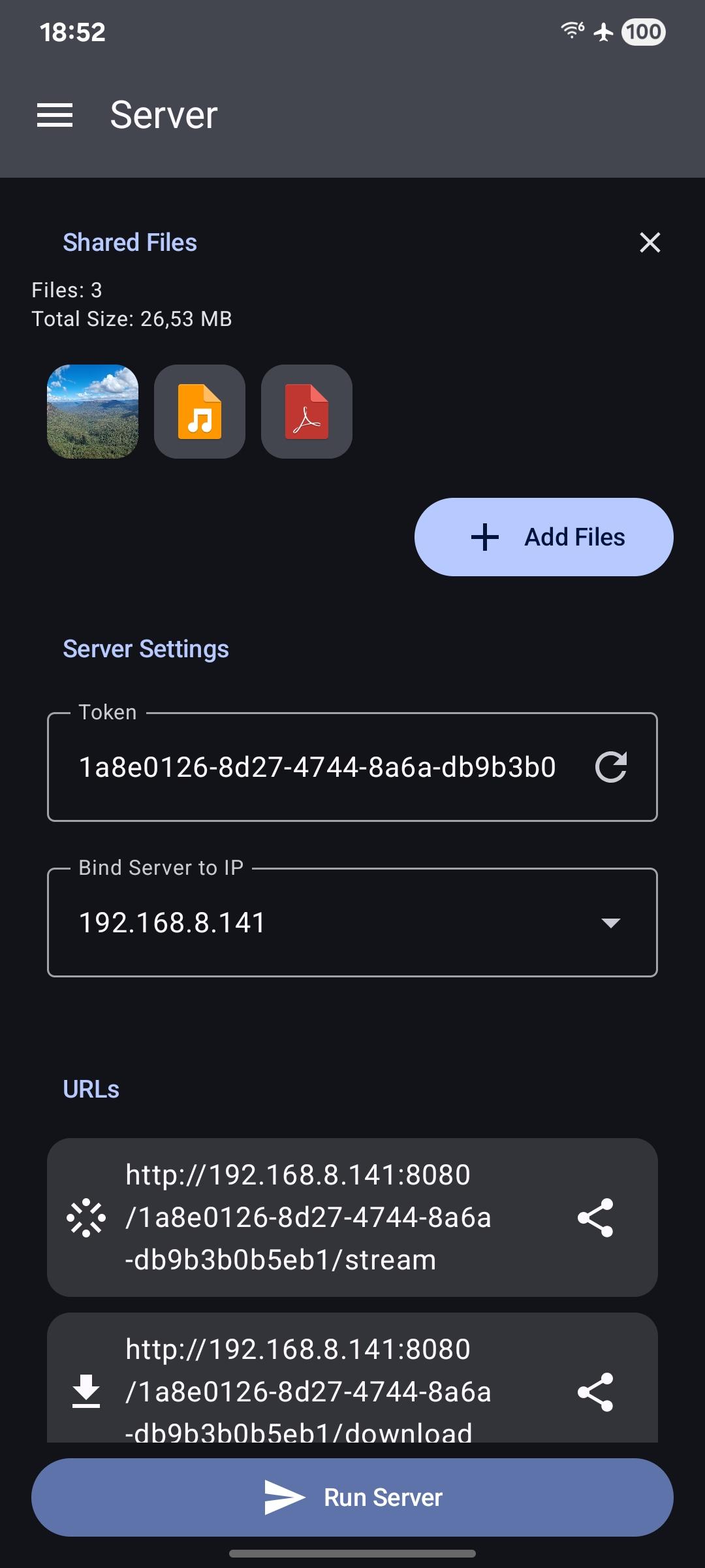 Screenshot of LocalShare