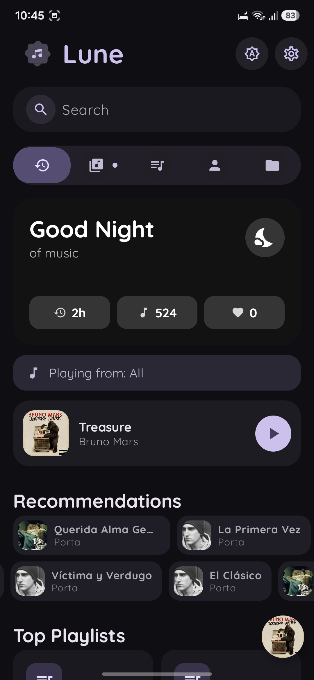 Screenshot of Lune