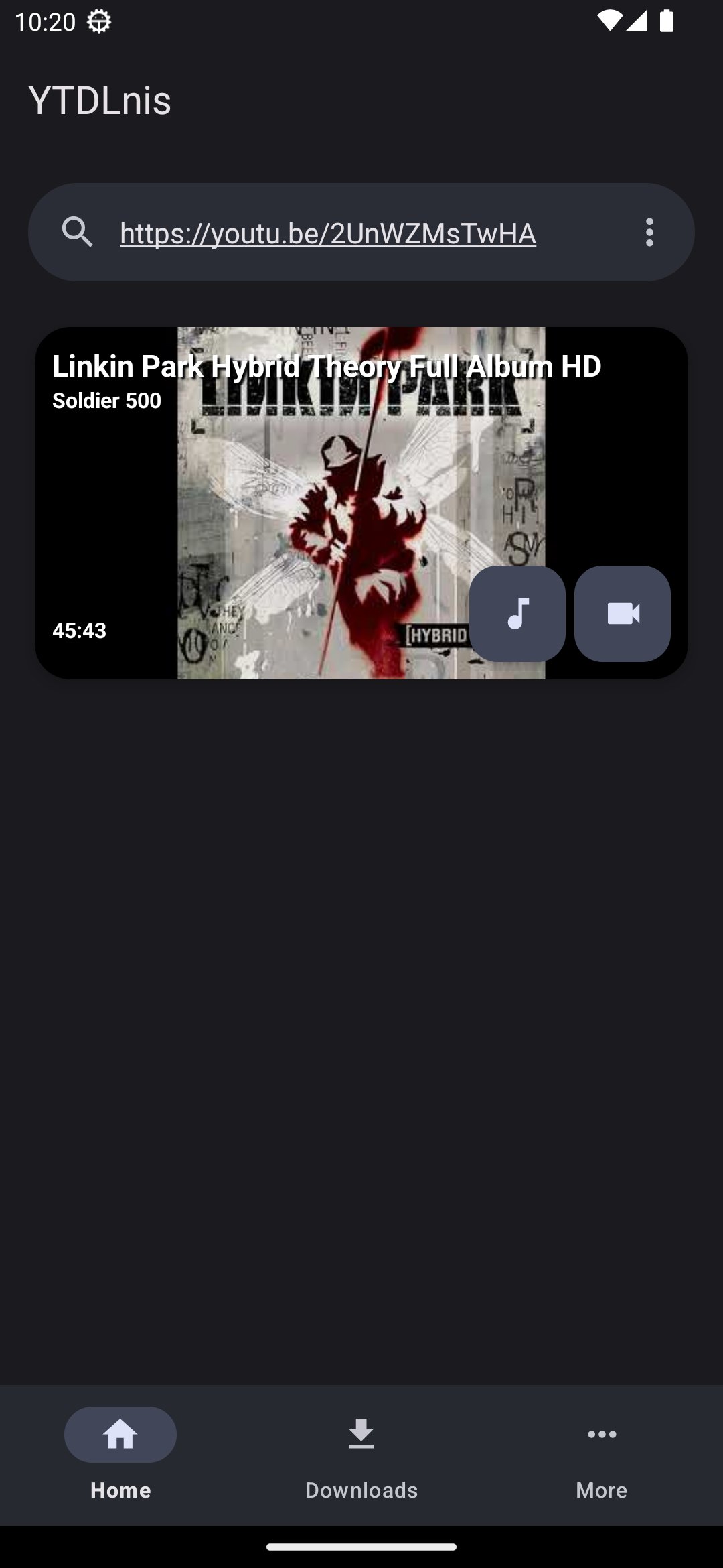 Screenshot of YTDLnis