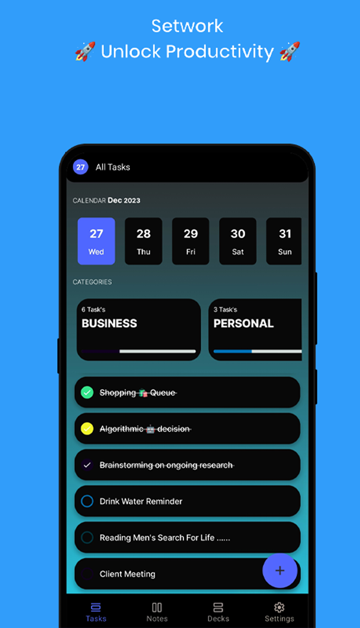 Screenshot of Setwork