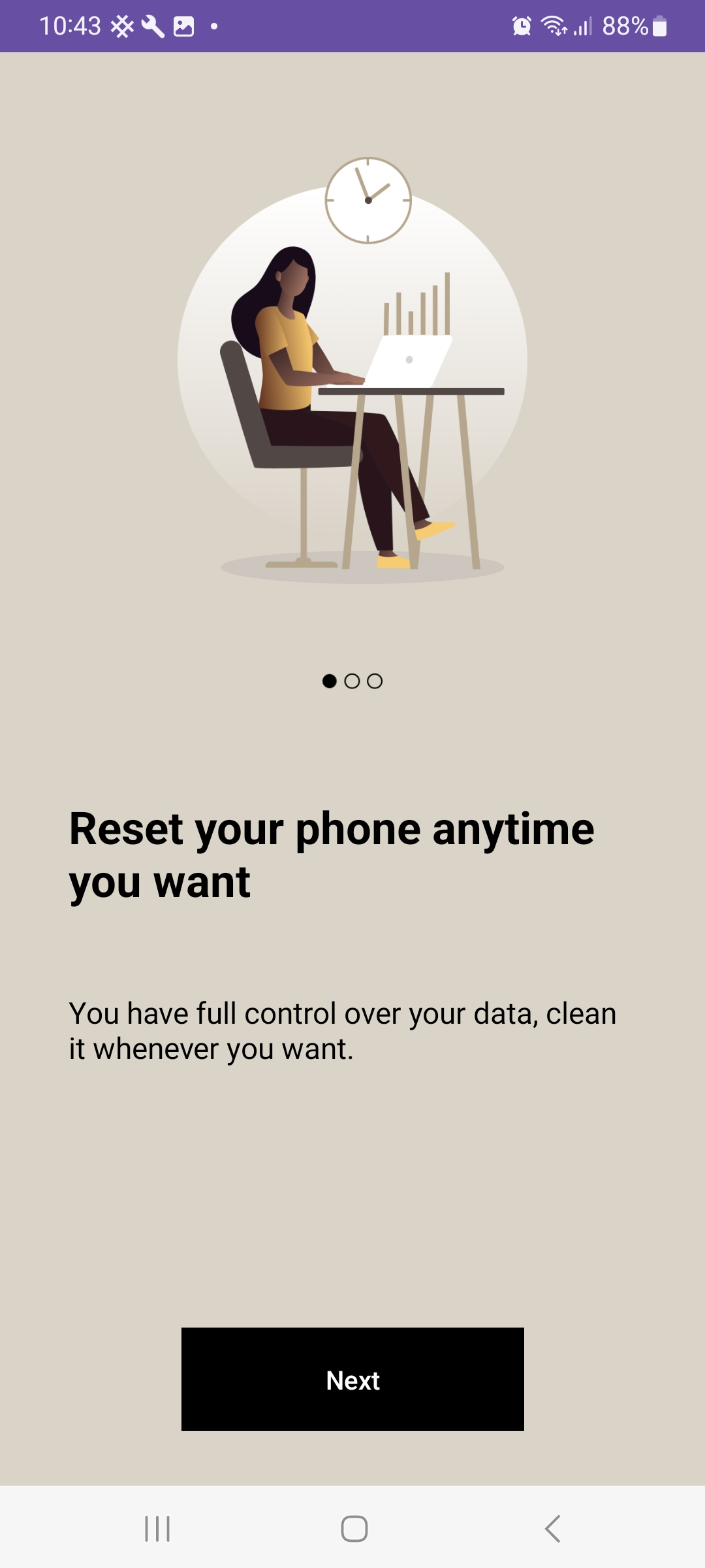 Screenshot of CleanSlate