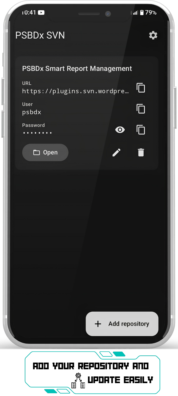Screenshot of PSBDx SVN