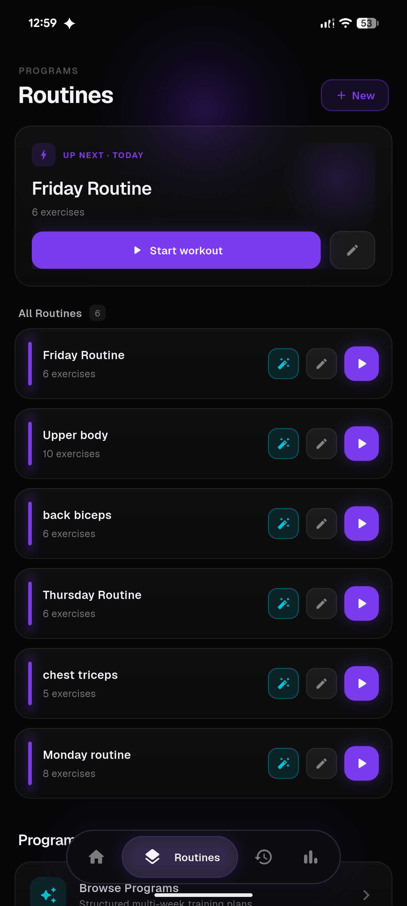 Screenshot of RepForge