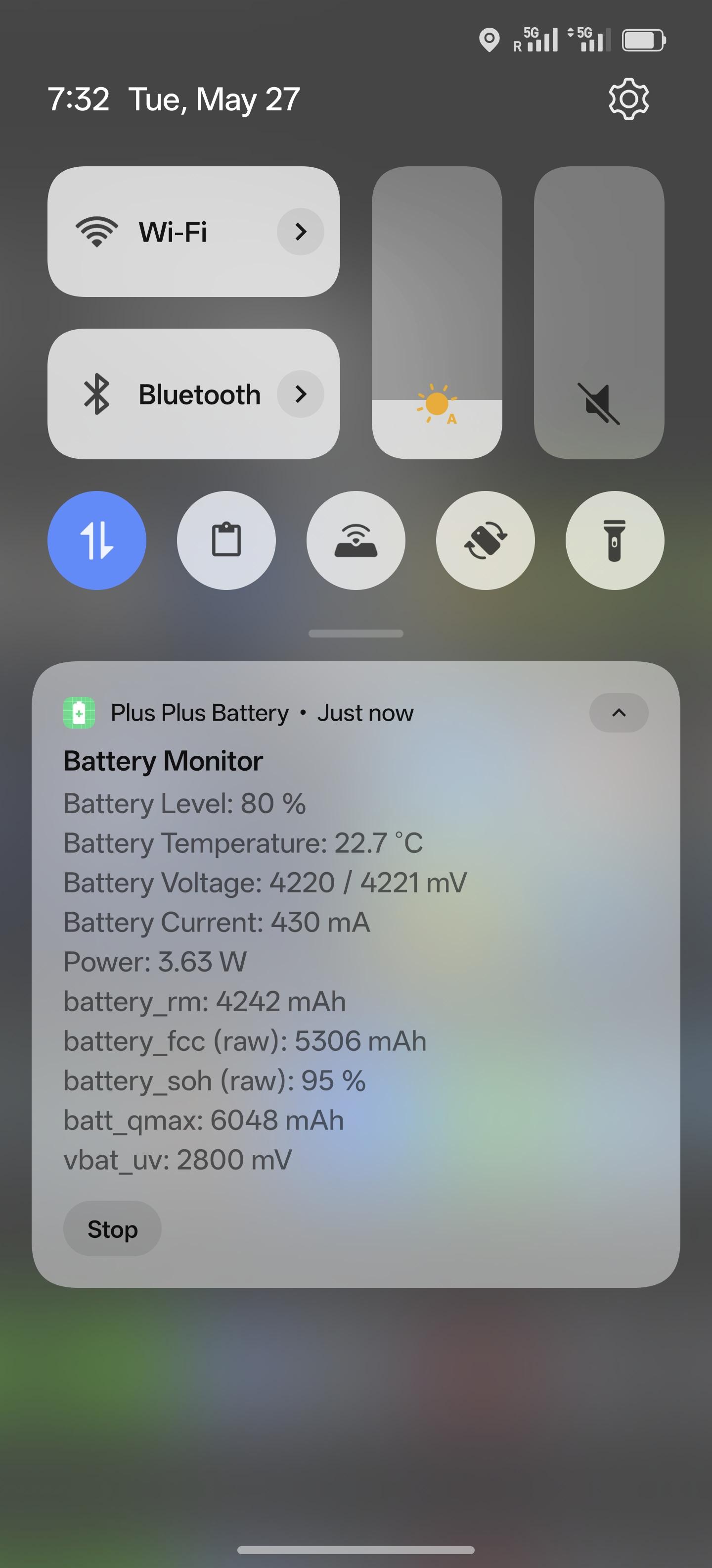 Screenshot of Plus Plus Battery