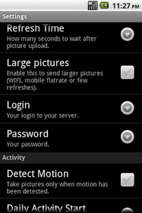 Screenshot of MobileWebCam