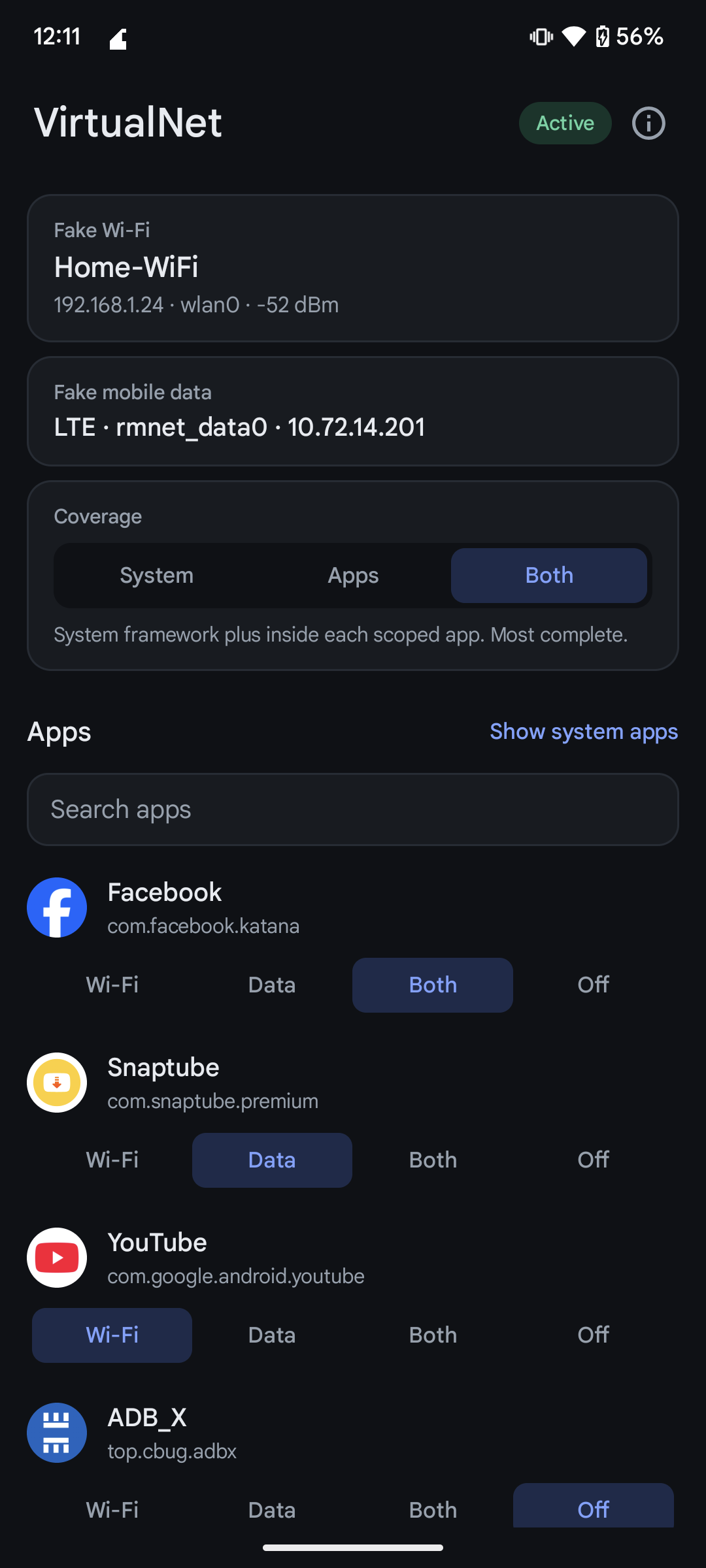 Screenshot of VirtualNet