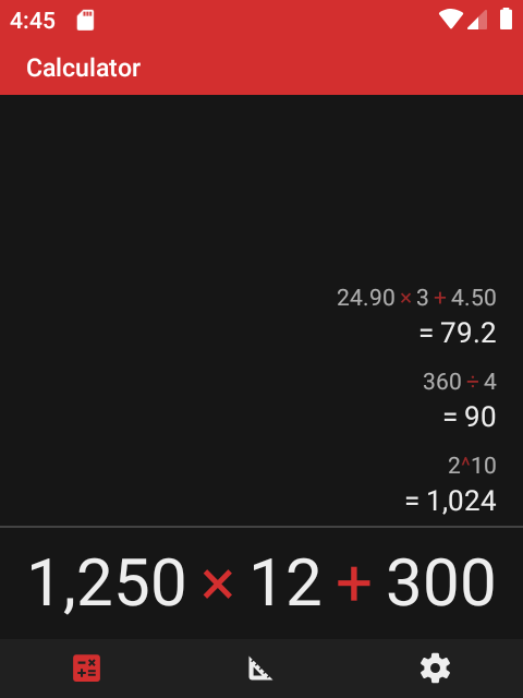 Screenshot of DumberKit: Calculator