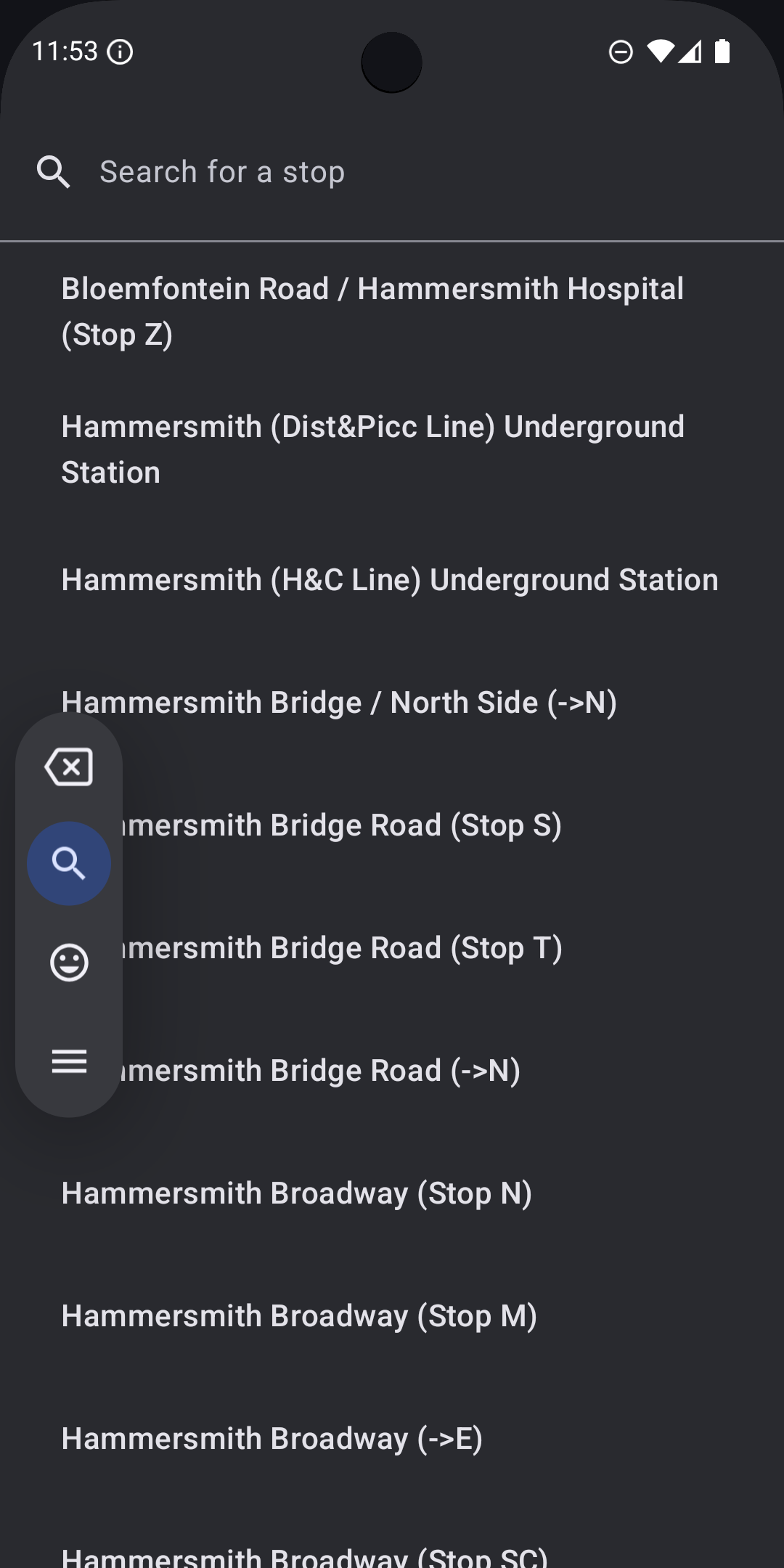 Screenshot of Transport Widgets