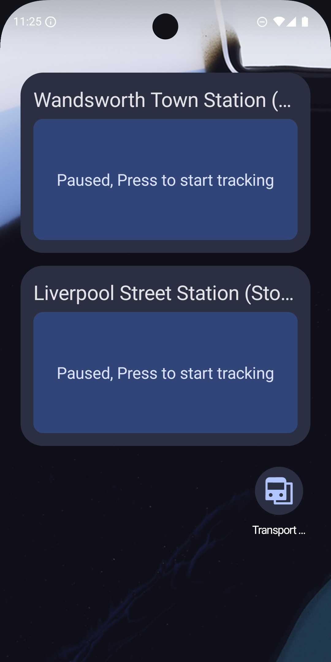 Screenshot of Transport Widgets