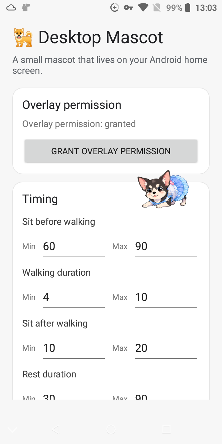 Screenshot of Desktop Mascot