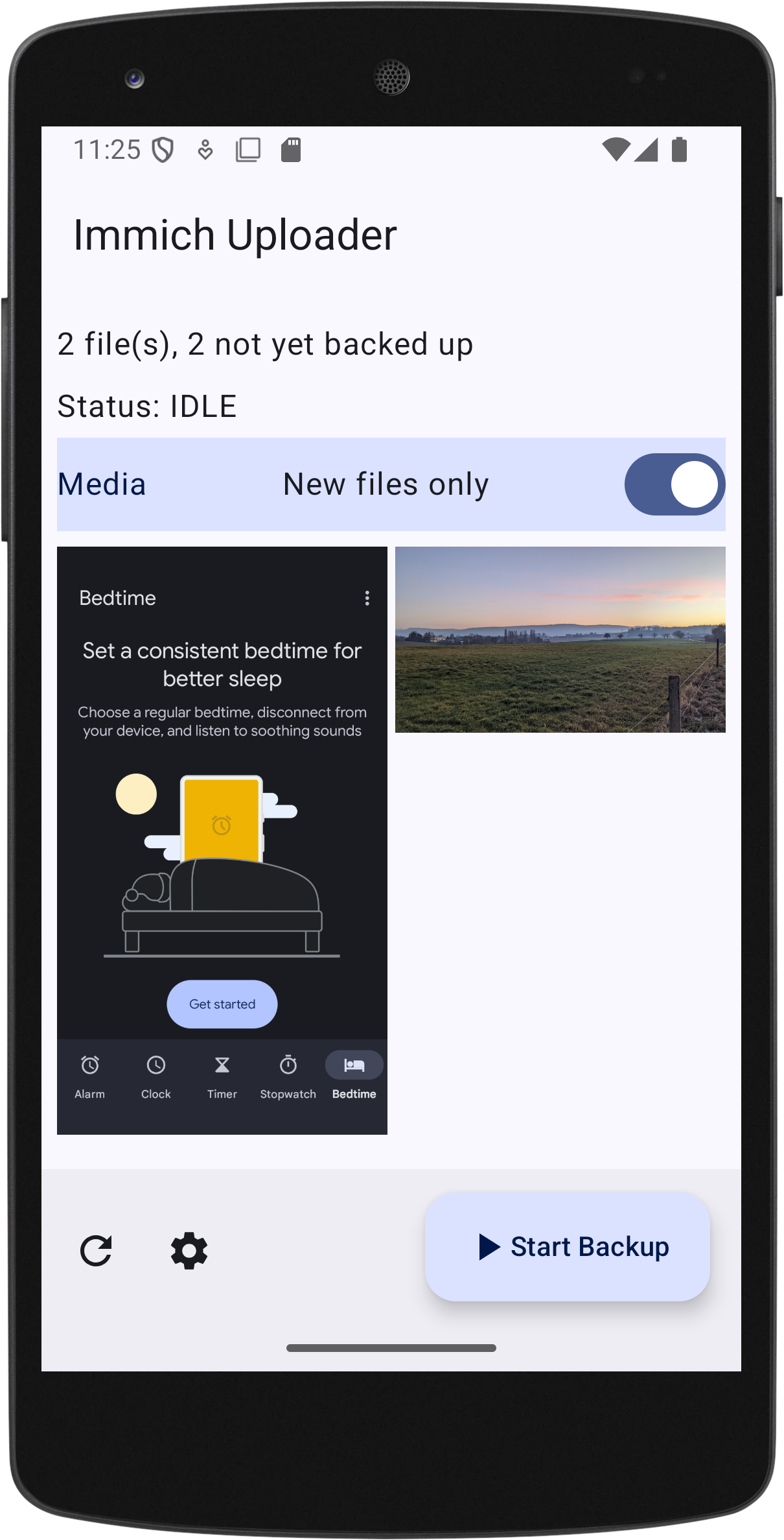 Screenshot of Immich Uploader