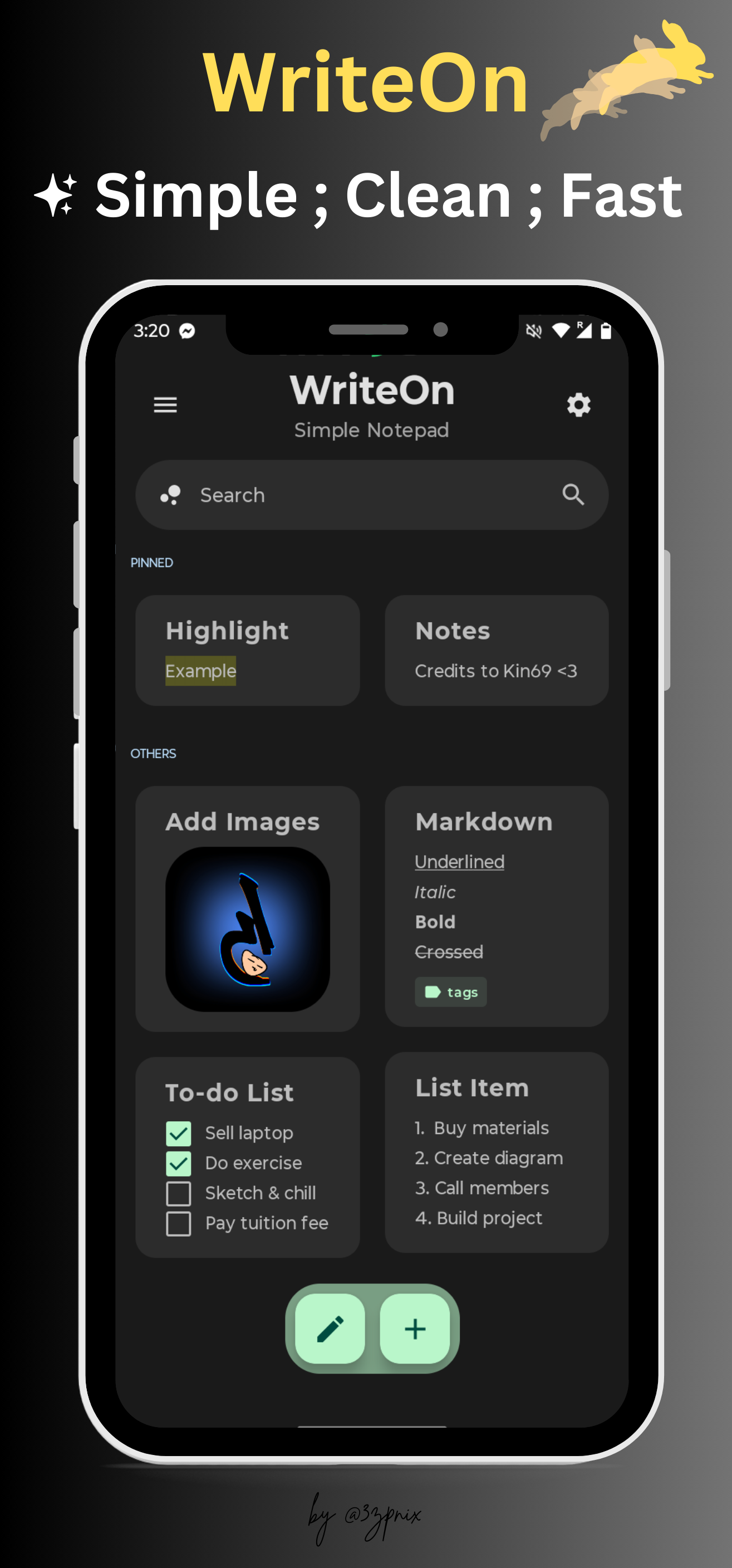 Screenshot of WriteOn: Simple Notepad