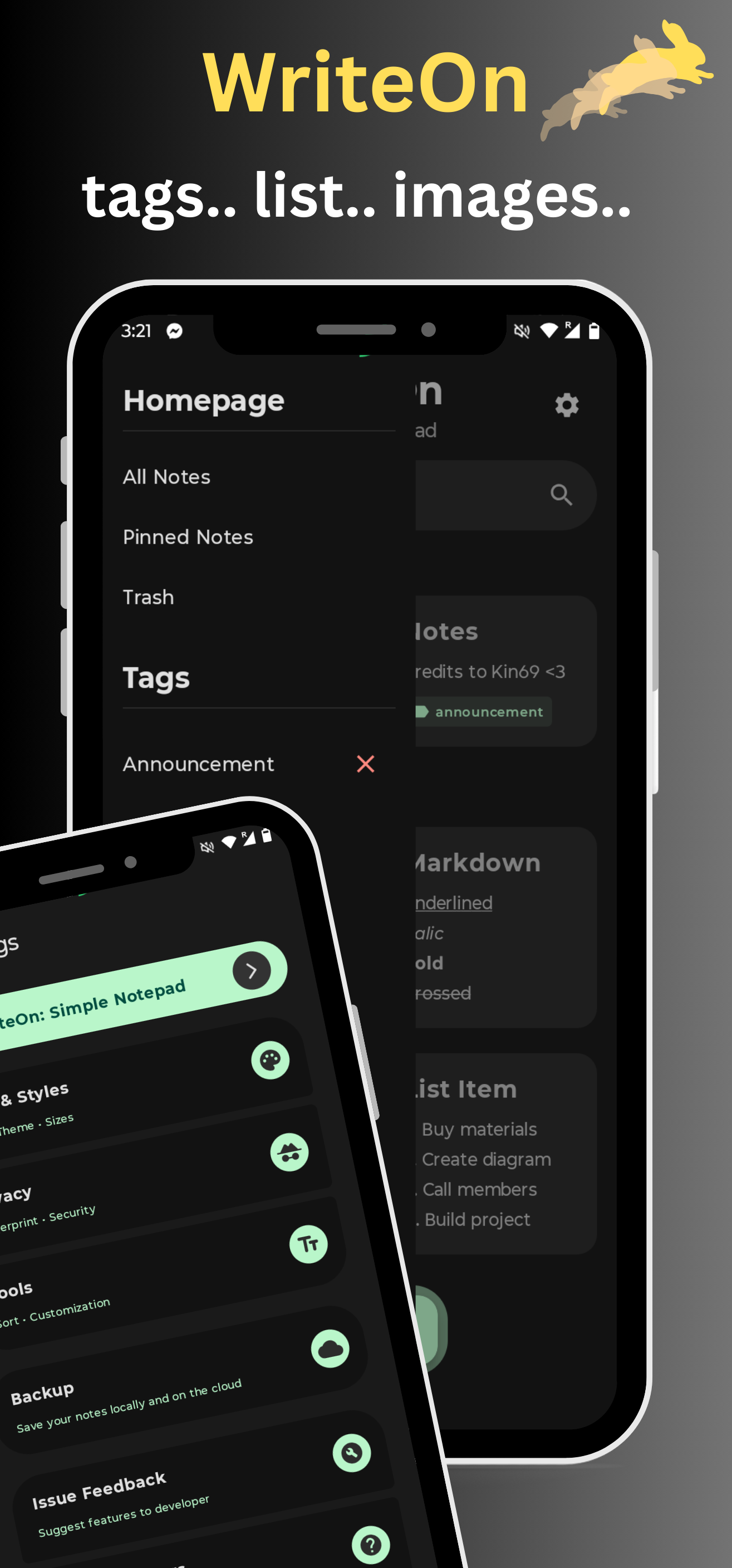 Screenshot of WriteOn: Simple Notepad