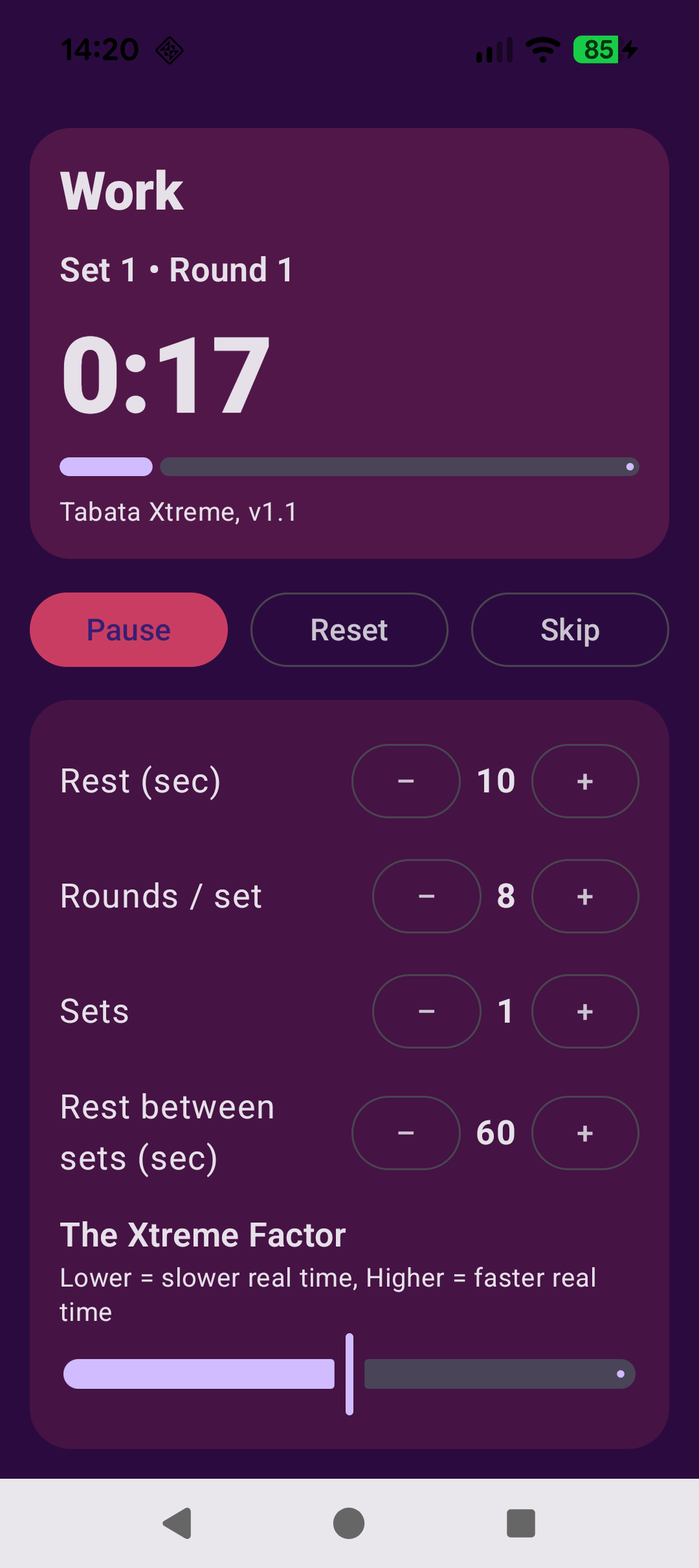 Screenshot of Tabata Xtreme