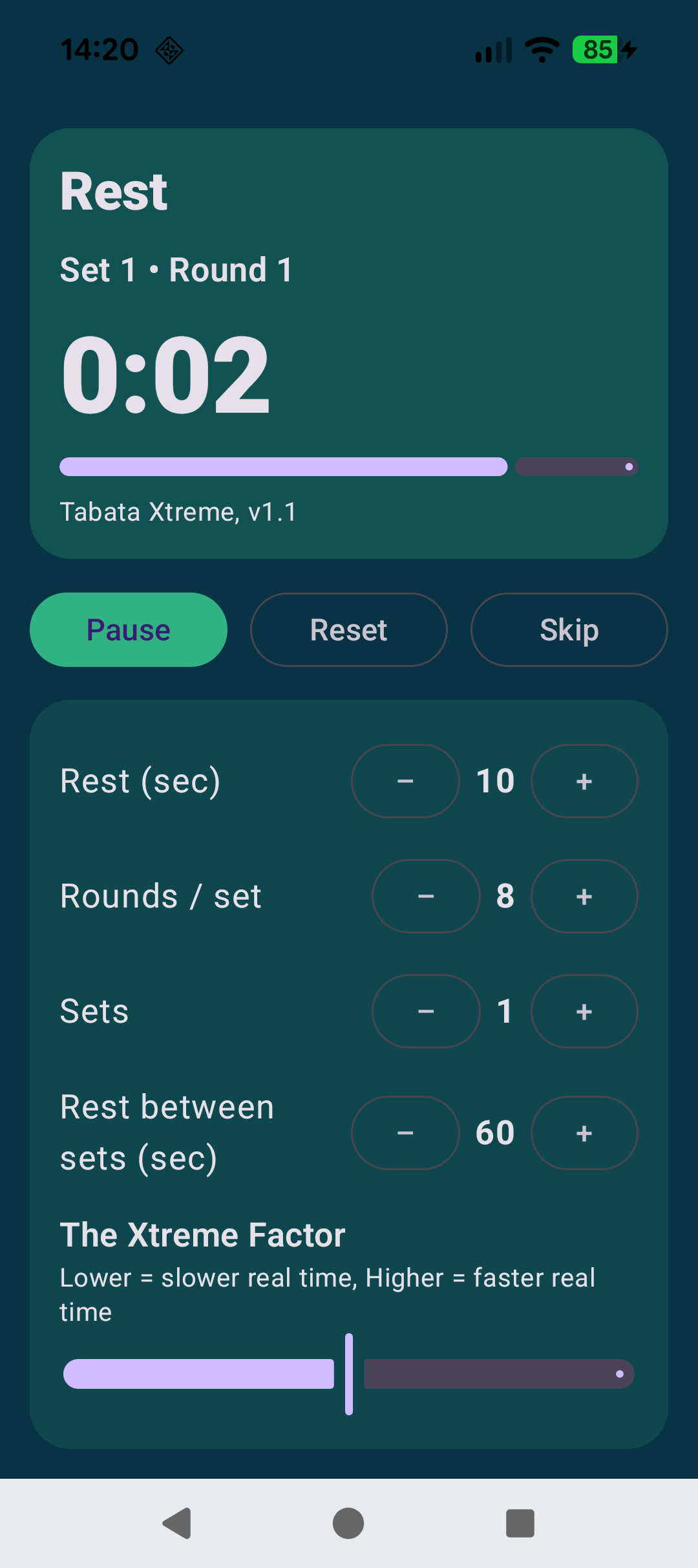 Screenshot of Tabata Xtreme