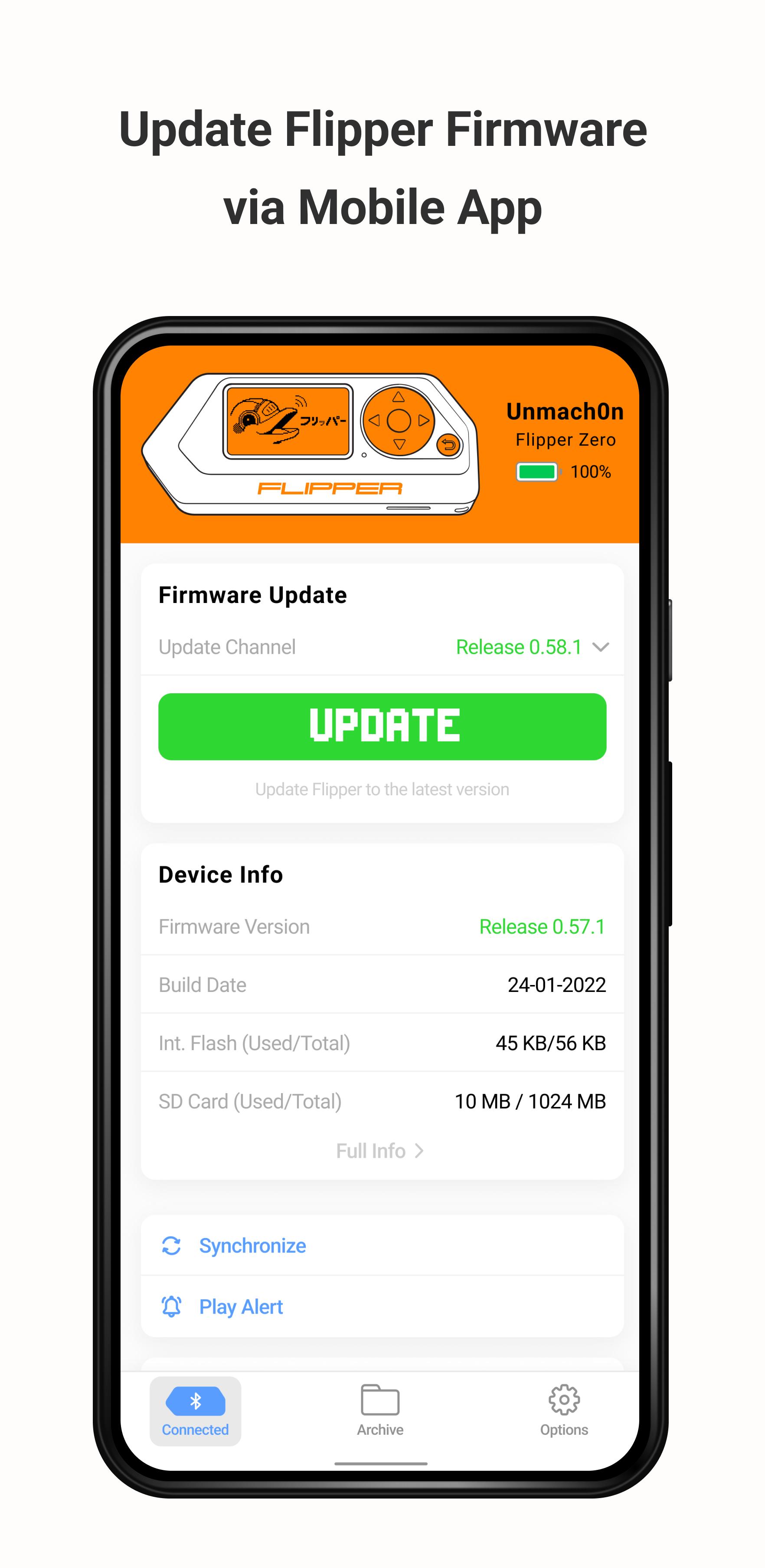 Screenshot of Flipper Mobile App