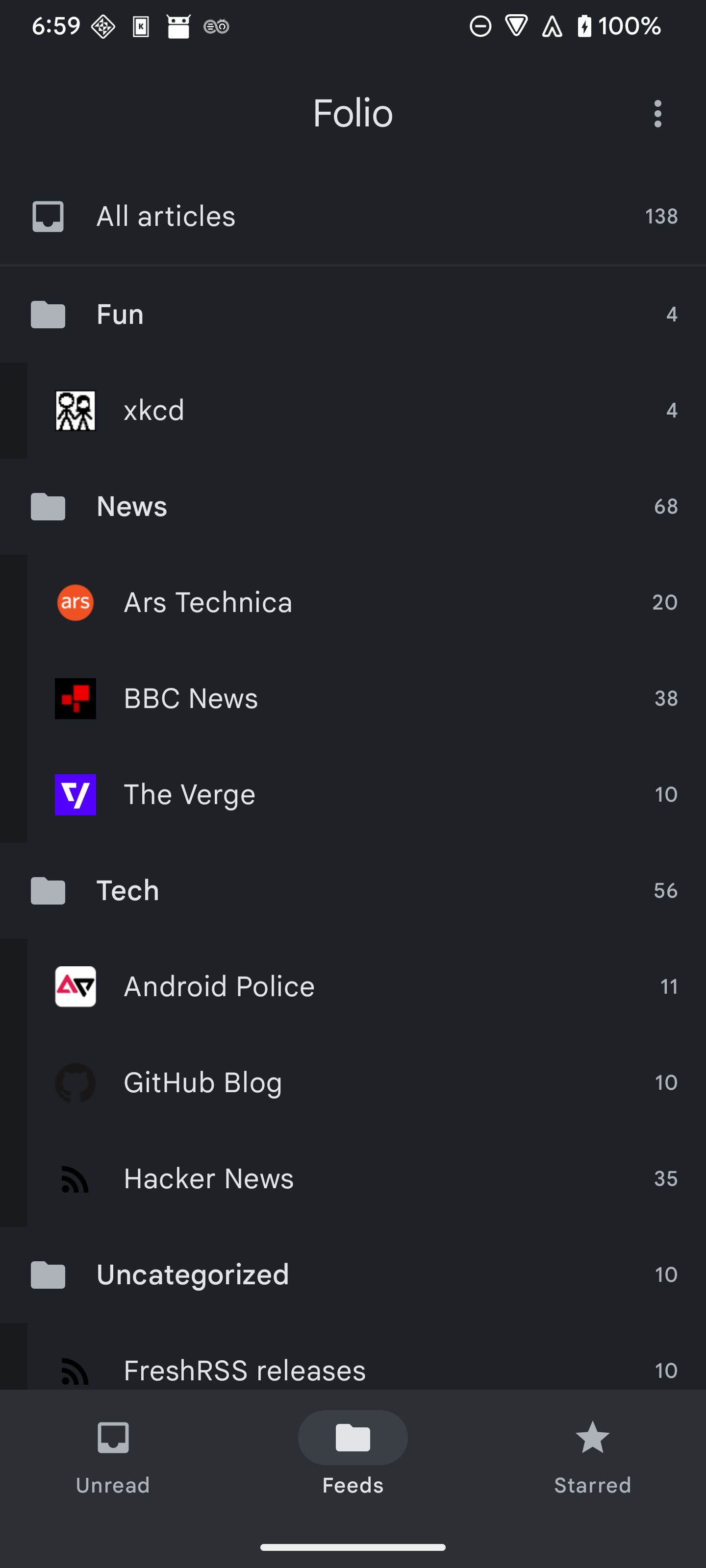 Screenshot of Folio