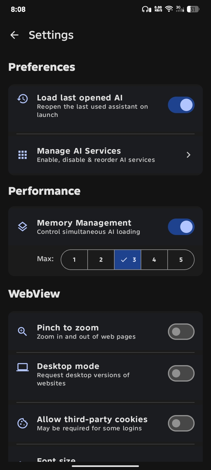 Screenshot of AI Hub