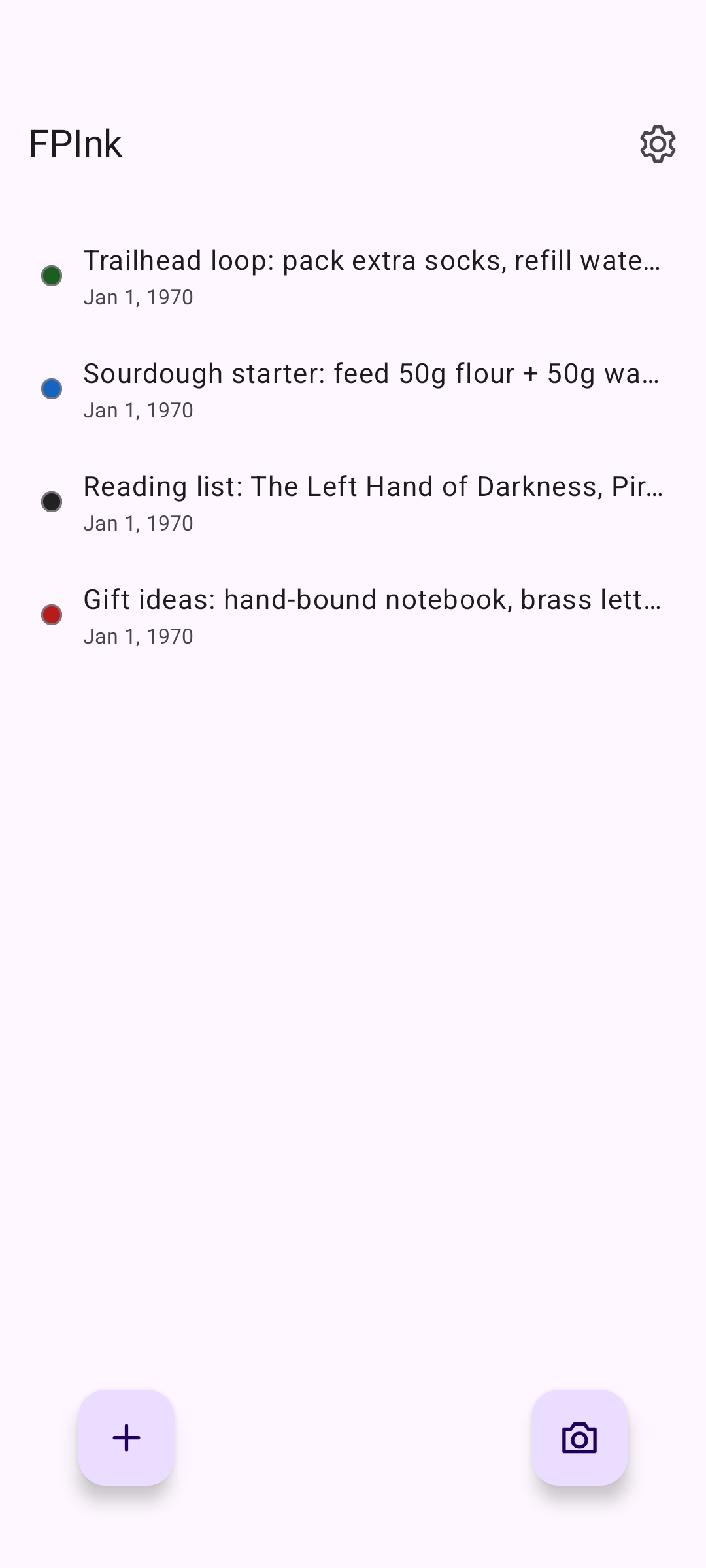 Screenshot of FPInk