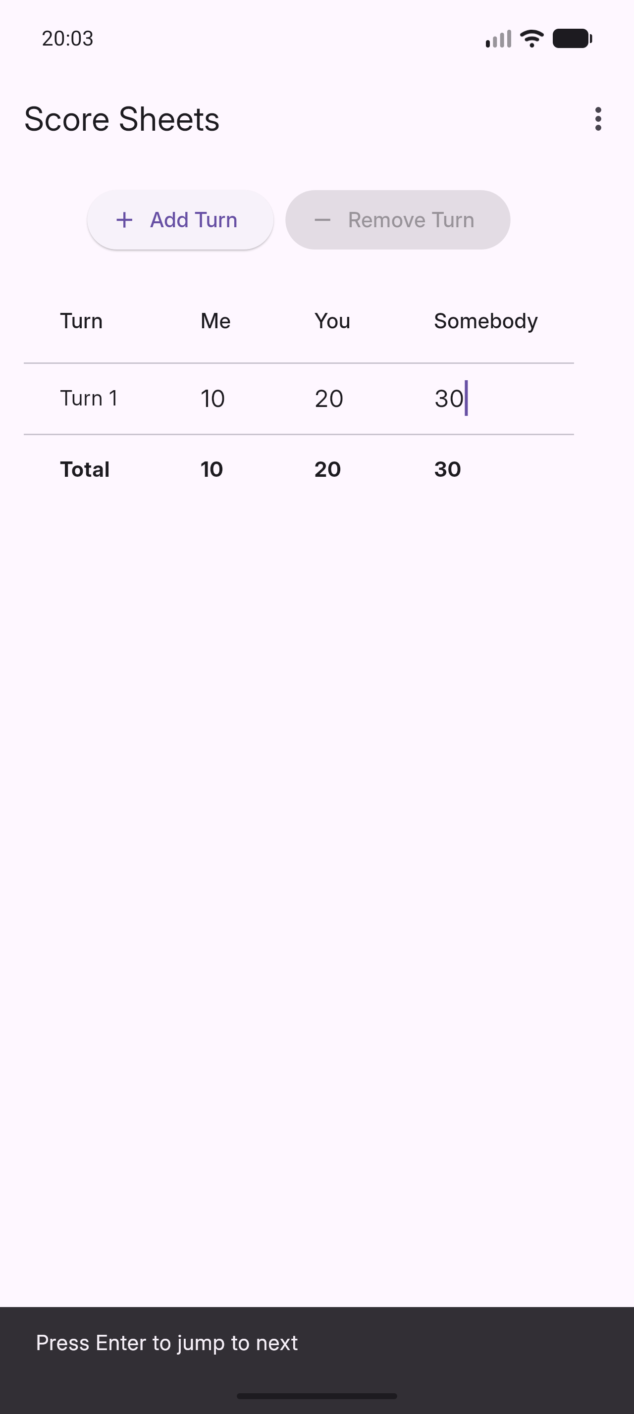 Screenshot of Simply Scored