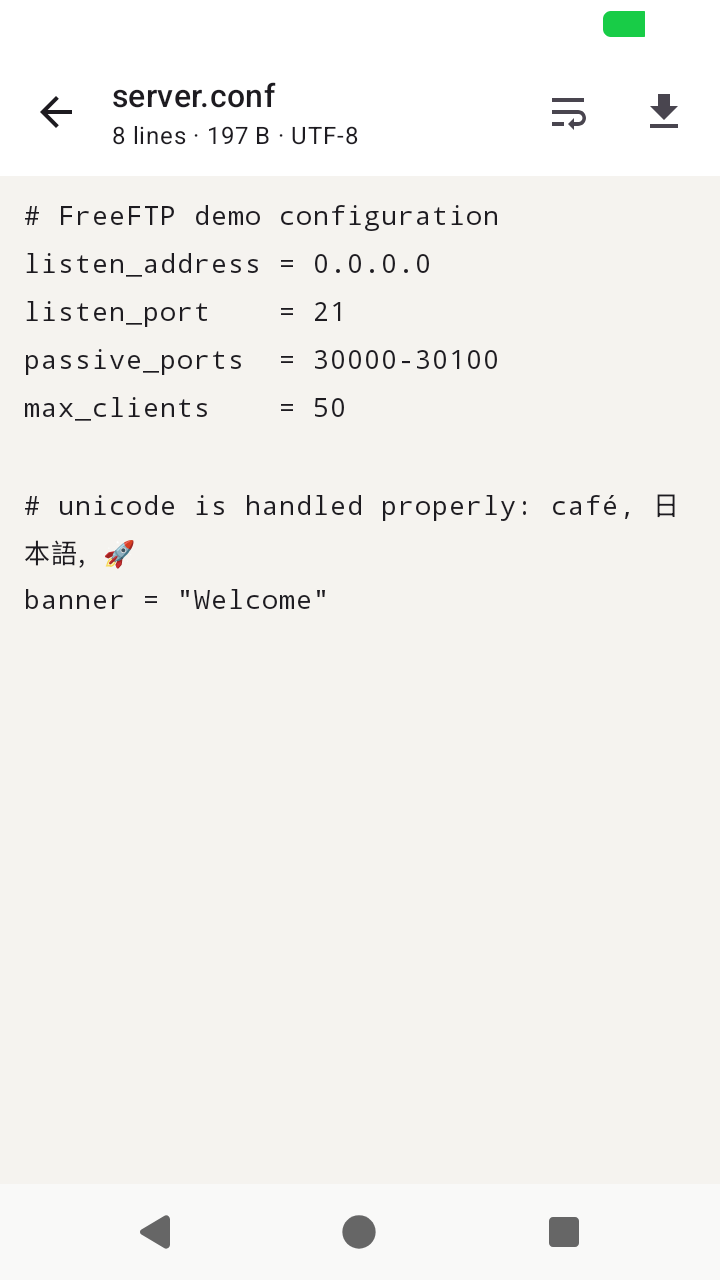 Screenshot of FreeFTP
