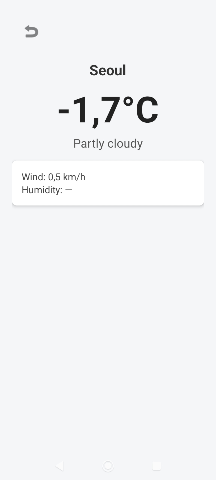 Screenshot of GeoWeather