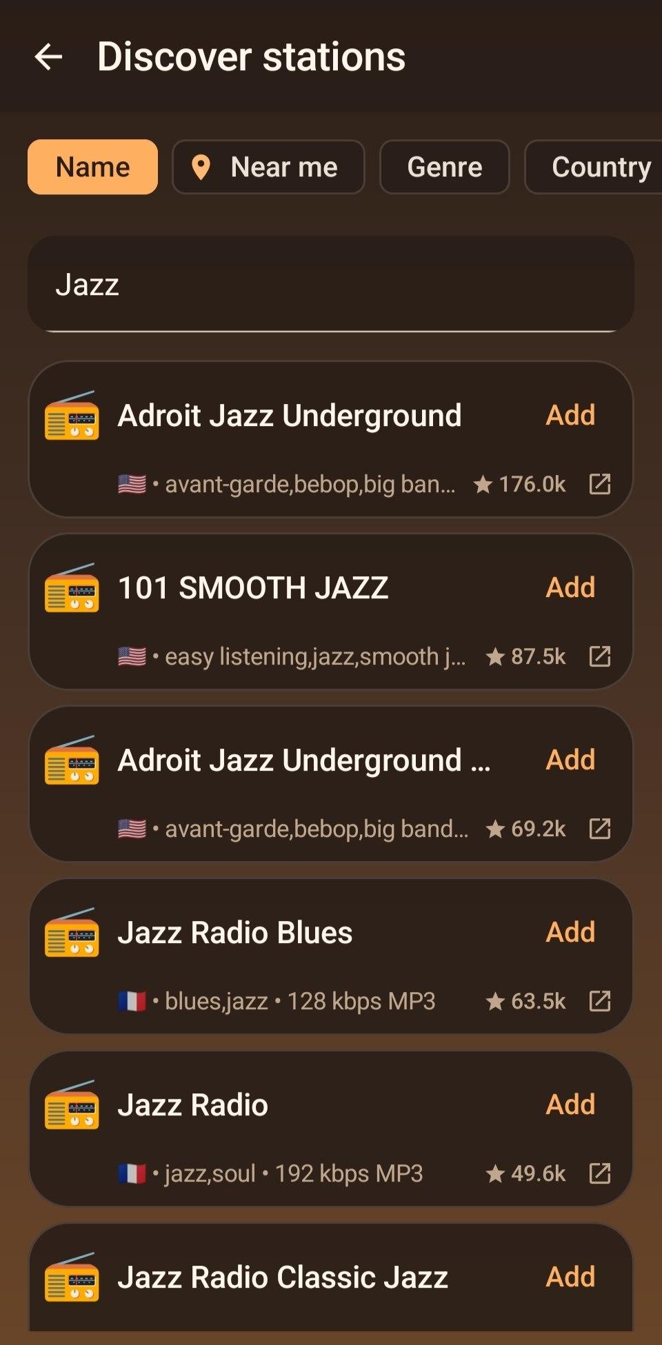 Screenshot of Freqcast