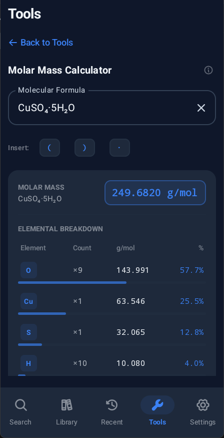 Screenshot of ChemSearch