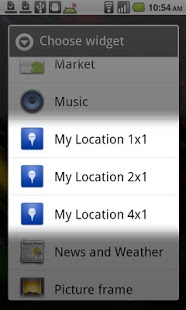 Screenshot of My Location Widget