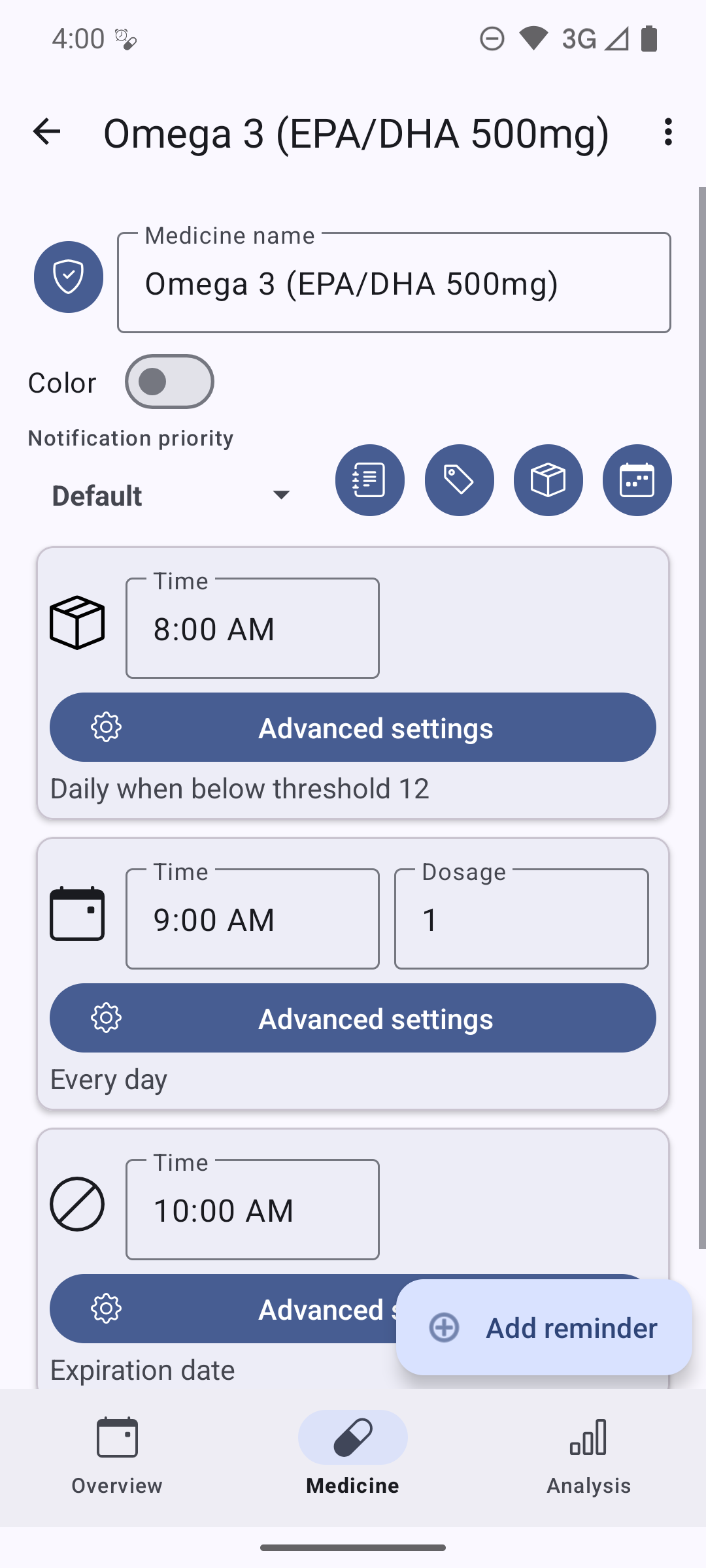 Screenshot of MedTimer: Med & Pill Reminder