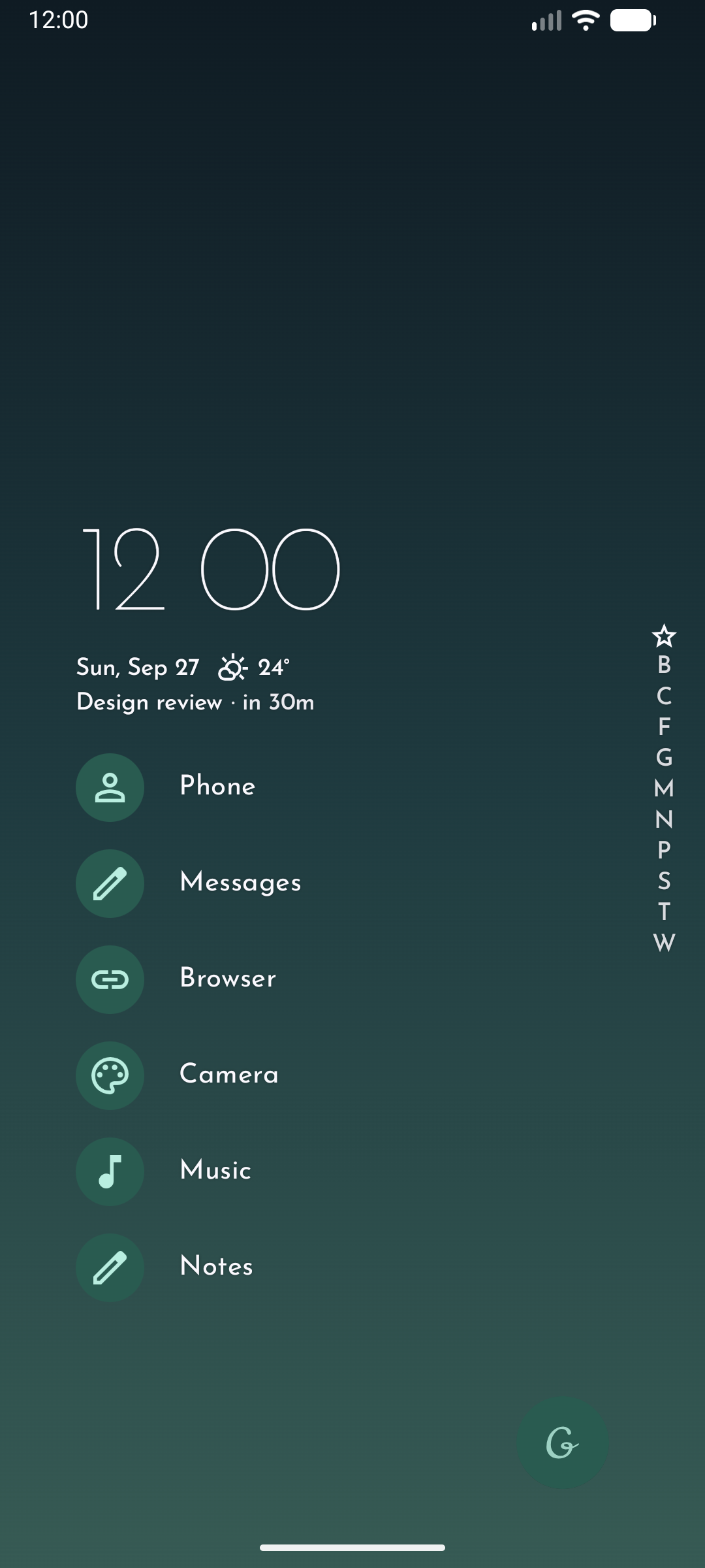 Screenshot of Grace Launcher