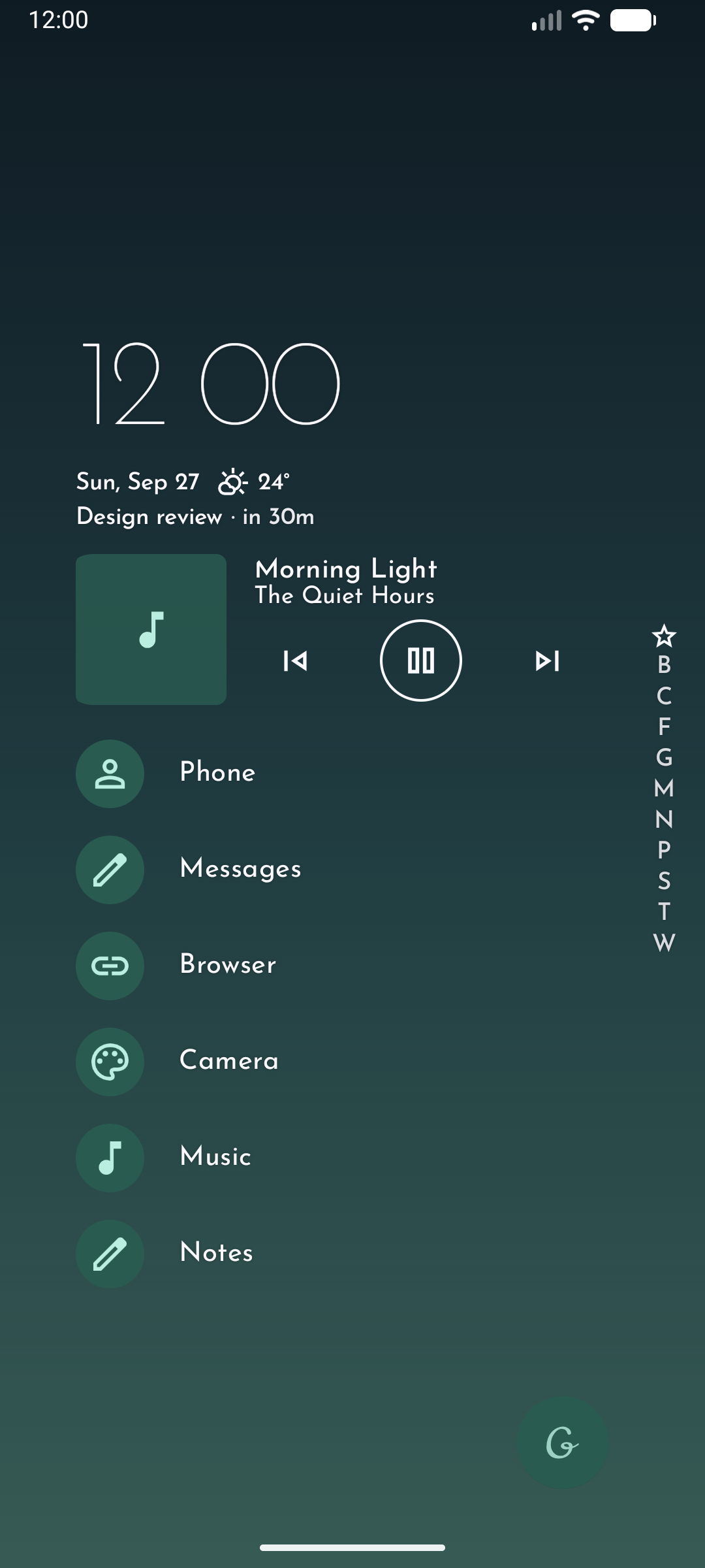 Screenshot of Grace Launcher