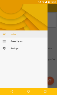 Screenshot of QuickLyric