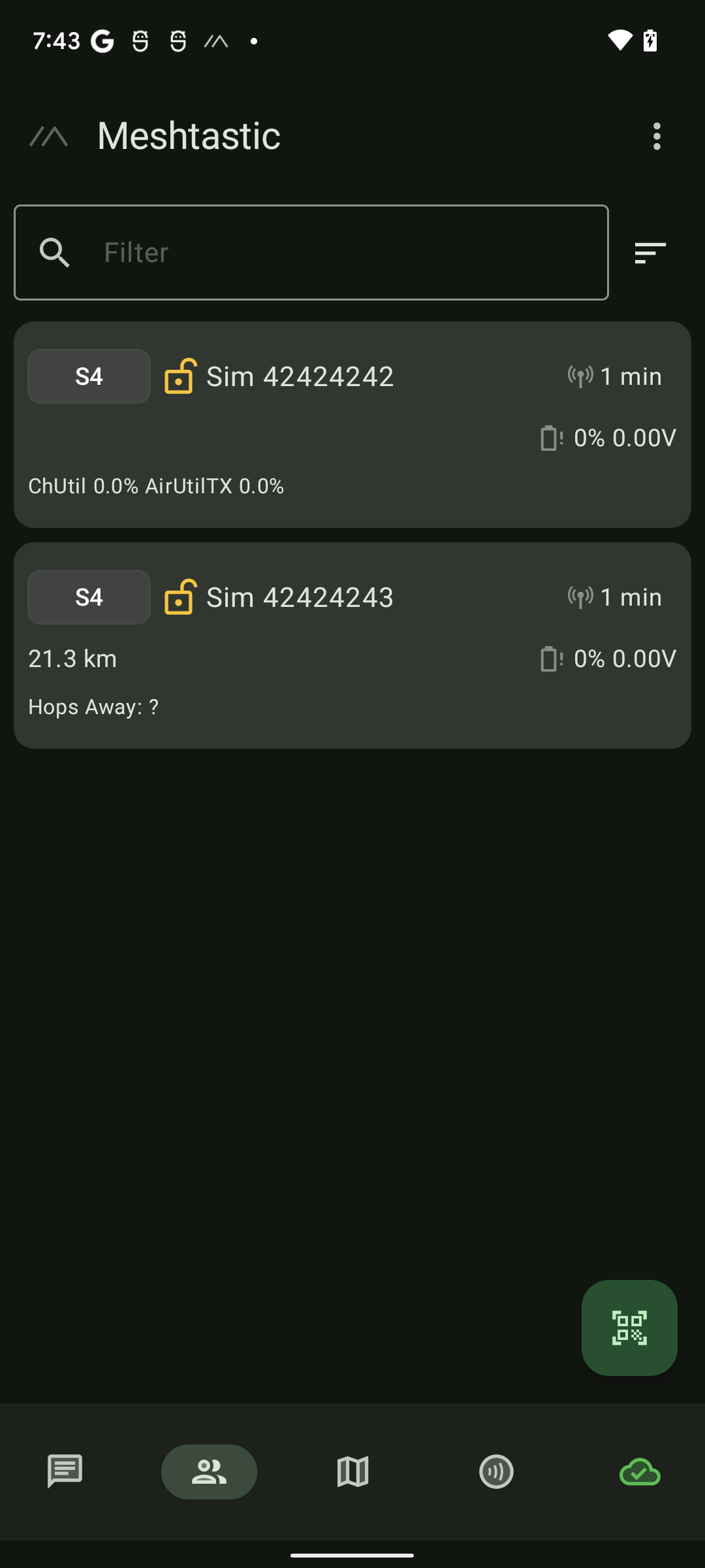 Screenshot of Meshtastic