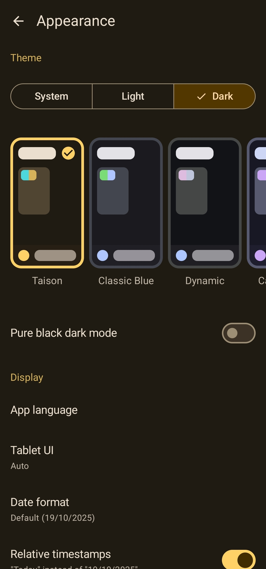 Screenshot of Taison