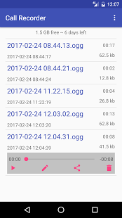 Screenshot of Call Recorder