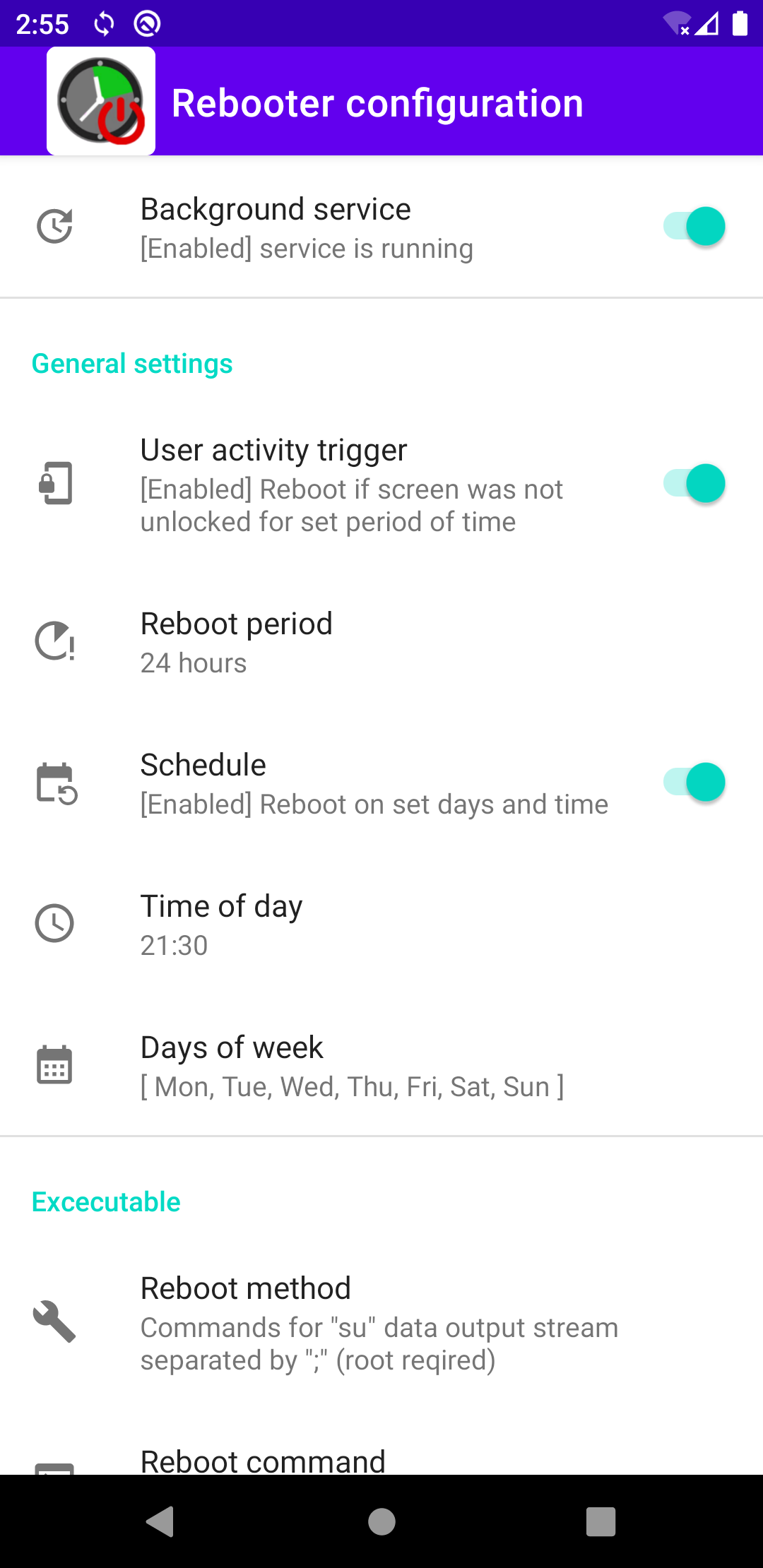Screenshot of Rebooter