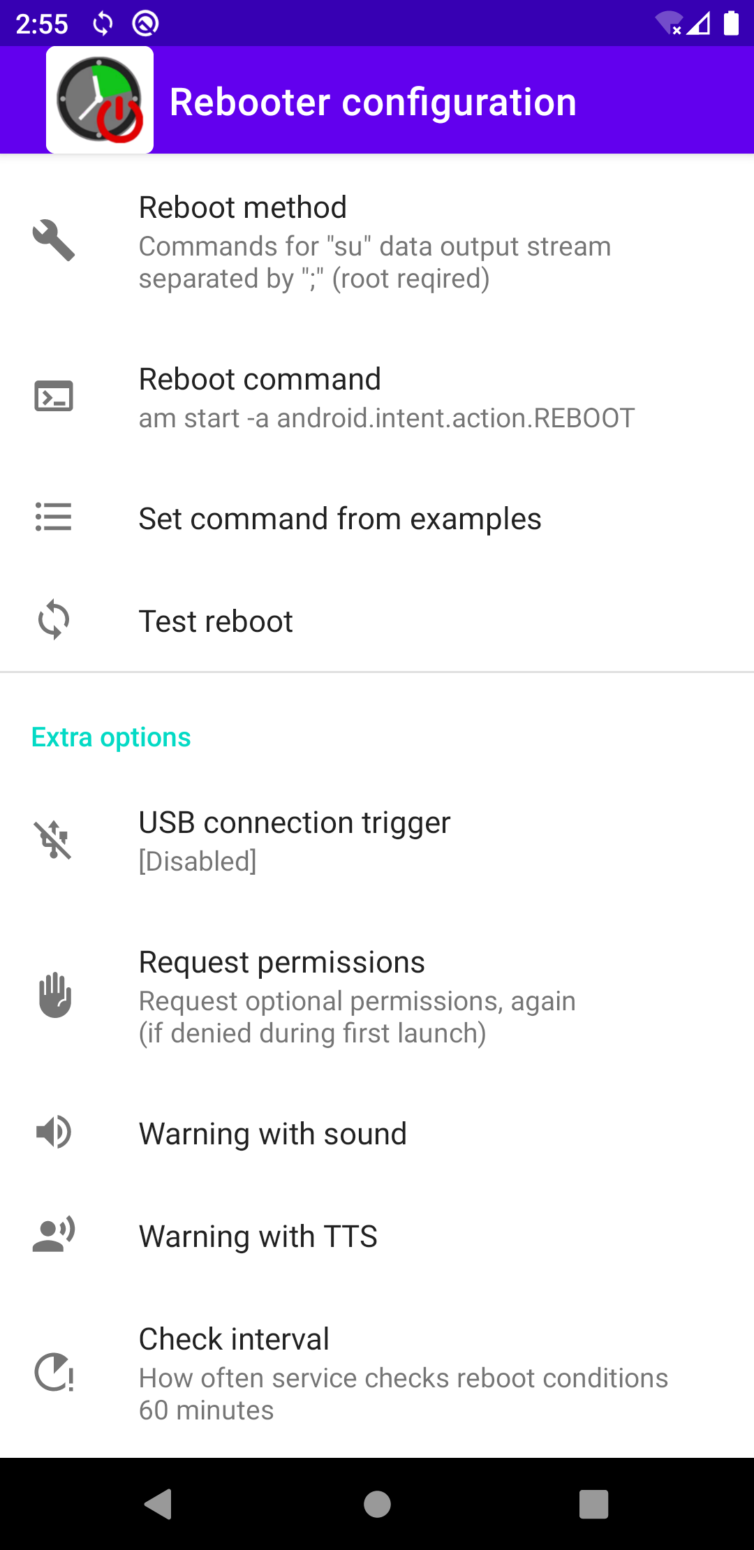 Screenshot of Rebooter