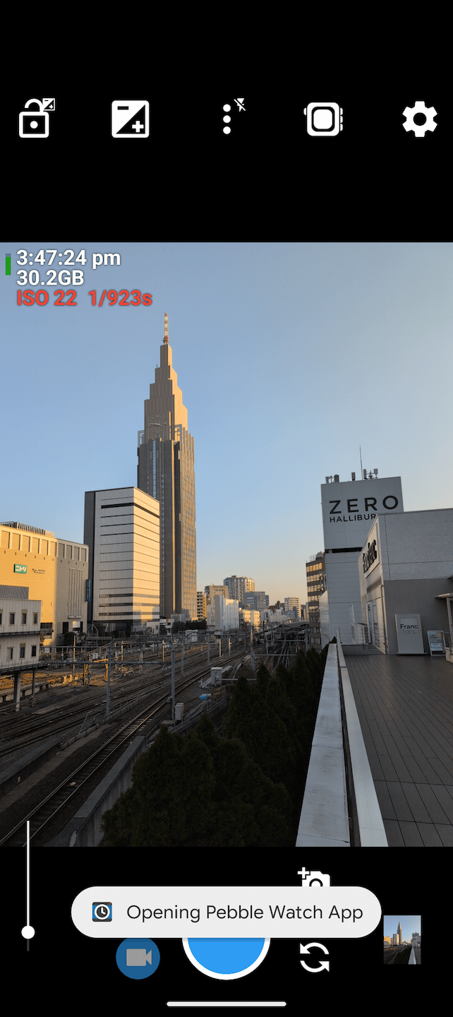 Screenshot of OW Camera 2 For Pebble
